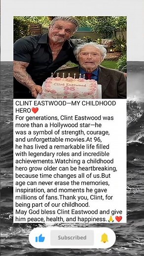 Clint Eastwood at 96 ❤️ My Childhood Hero Will Never Be Forgotten