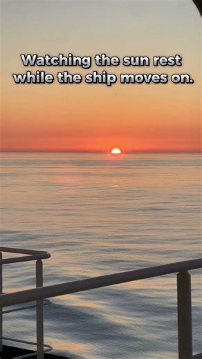 Sunset From My Ship Window | A Peaceful Ocean Moment