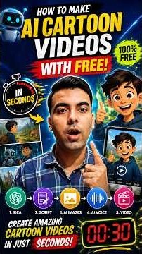 How to Make AI Cartoon Videos for FREE in Seconds 🤯 | No Editing Skills Needed!