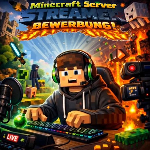  Neueröffnung – Gesucht: Minecraft Server Streamer (m/w/d) Zur...