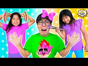 GIANT Twin Telepathy: Daddy Makeover Challenge!