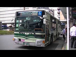 京都市バス 206系統 新型エアロスター 京都駅前発車