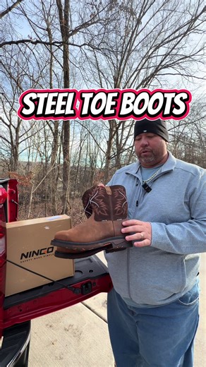 Premium Steel Toe Short Shaft Leather Cowboy Boots