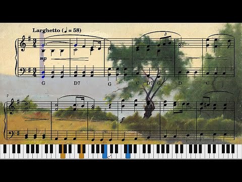 HÄNDEL - "Ombra mai fu", Largo from the opera Xerxes - Easy piano tutorial, piano sheet music