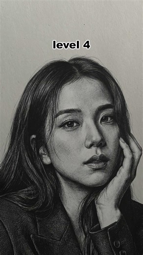 7 Levels of BLACKPINK Jisoo Drawing! 🖤💖 #art #shorts #jisoo