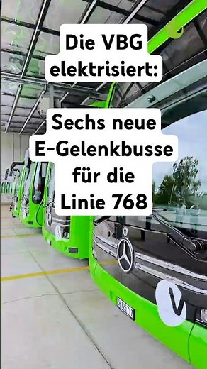 VBG präsentiert 6 neue E-Busse für ihre Linie 768