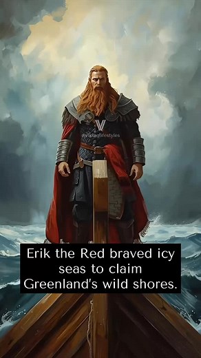 Erik the Red 🪓🌊 Shop Norse Jewelry & Apparel 👉 vikinglifestyles.com #erikthered #viking #vikingage #vikinghistory #longship #vikingship #vikingshipmuseum | Viking Lifestyles