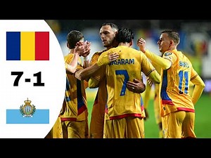 Romania VS San Marino 7-1 Highlights | European World Cup Qualifiers 2026