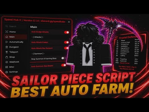 Sailor Piece SCRIPT - INSTANT KRAKEN, SEA BOSS + CRYSTAL DEFENSE & MORE! ⚔️ ( TOP )