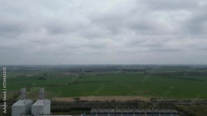 Aerial Footage of Saint Neots Town of Cambridgeshire, England United Kingdom