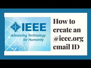 How to create an @ieee.org email address | (Link in description)