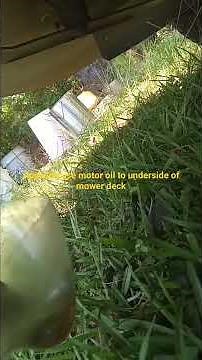 How to keeping grass from sticking to the underside of your mower #diy