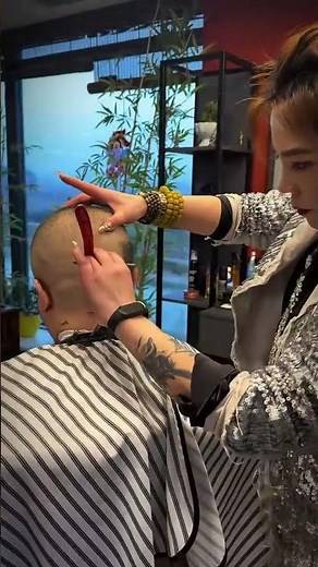 💈Head shaving & In just one minute, I’ll show you a hairstyle that doesn’t require washing your hair