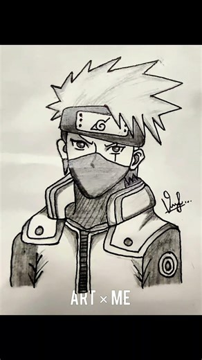 Kakashi Hatake Sketch 🗿☠️!! #anime #art #viral #drawing #naruto #shortsfeed #shorts