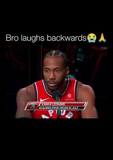 The iconic Kawhi laugh never gets old 💀