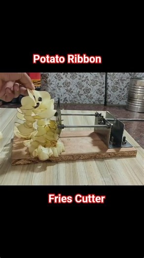 Potato Ribbon fries Cutter !! #diy #shortvideo #shortsfeed #trendingshorts #potato #tmmakers
