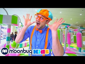 Blippi Visits Giggle Jungle Playground | Playtime with Blippi | Moonbug Kids Playground - Fun Videos