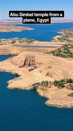 The Great Temple of Abu Simbel was carved directly into a sandstone cliff during the reign