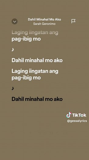 Dahil Minahal Mo Ako Song Lyrics