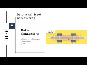 Lecture 8 : M 1:Problem on efficiency of a bolted butt jointed connection