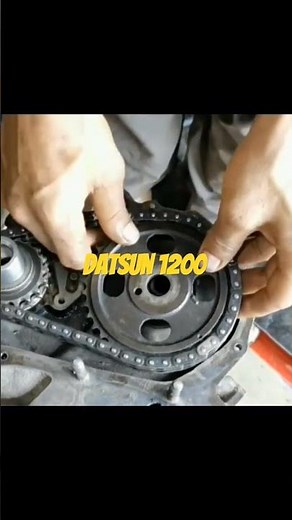 nissan 1200 timing chain installation #automobile #datsun #1200