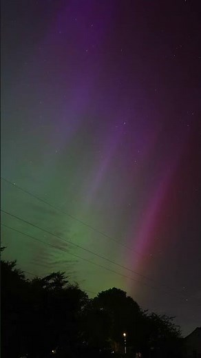Northern lights over OXFORD - 11th May 2024 #shorts #aurora