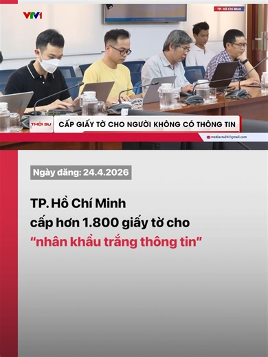 TP. Hồ Chí Minh đã cấp hơn 1.800 giấy tờ tùy thân cho người không có khai sinh, hộ khẩu, căn cước. Tổng rà soát ghi nhận hơn 3.000 trường hợp, chủ yếu là người yếu thế, có hoàn cảnh đặc biệt.#vtvdigital #vtv24 #tiktoknews