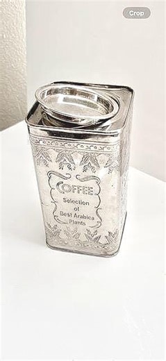 Antique Silverplated Coffee Tin, Edwardian Kitchen Canister - Etsy