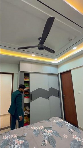 Minimal Grey Wardrobe Design | Clean & Modern Bedroom Aesthetic #luxuryinteriors#WardrobeDesign