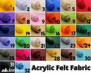 Felt Fabric by the Yard | 72" Width Acrylic Felt | Thick Felt Non Woven Material | Felt Used for DIY at Wholesale Price - Etsy