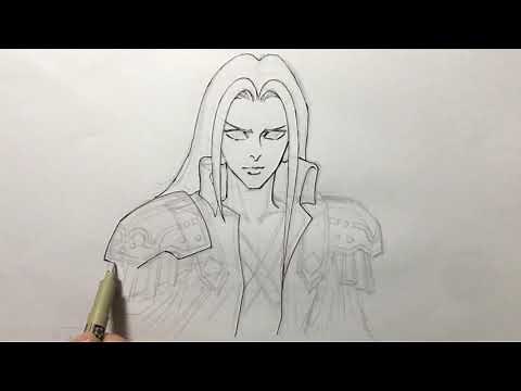 How To Draw Sephiroth - Step By Step - Final Fantasy VII Character