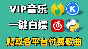 【Python爬虫】用Python暴力破解永久白嫖各平台VIP音乐，支持无损音质下载，一步实现音乐自由！可分享源码