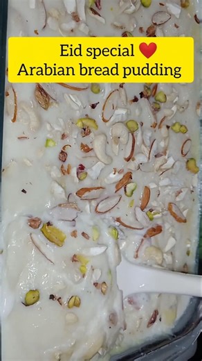 Eid Special Arabian Bread Pudding | 5 Min Creamy Dessert 😍” #shorts