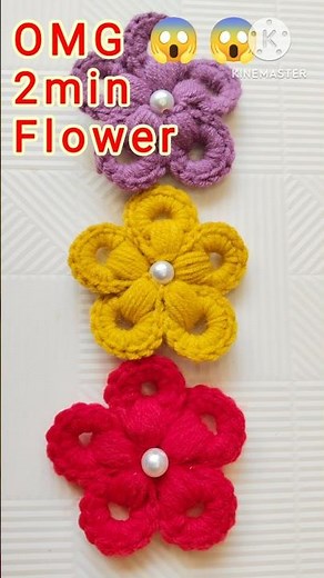 Crochet Flower Tutorial 🌸 Easy & Quick #shorts