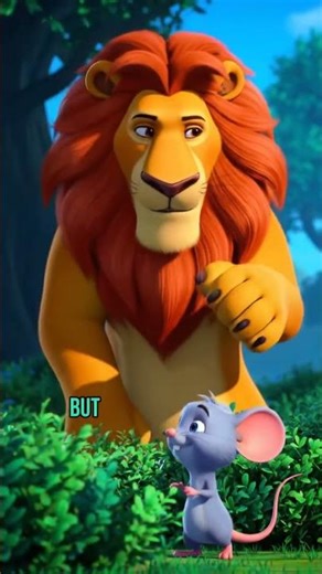The Lion and the Mouse | 3D AI Animation (Pixar Style) #cartoon #ai