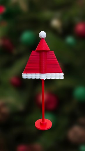 Flip Flap Santa Hat #3dprints #3d #makerworld #fun #gifts #fidget #fidgetspinner #toy #kids #christmas #stockingstuffers | The Nifty Cardinal
