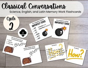 CC Cycle 2 Science English & Latin Review Memory Master Cards, on the Go Travel, Classical Conversations Foundations Digital Download PDF - Etsy