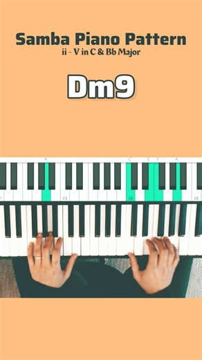 Samba Piano Pattern 😍🎹♥️#piano #samba #latinmusic #learning #progression #chords #music #latino