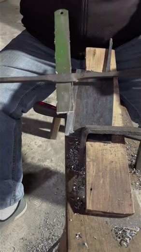 Old School Technique to Sharpen a Meat Cleaver Pure Skill#shorts