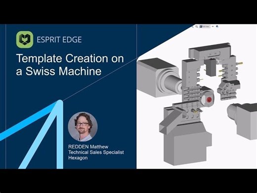 Creation of a Template for a Swiss Machine | ESPRIT CAM