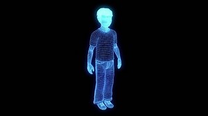 Con người Wireframe Hologram trong chuyển: Video có sẵn (100% miễn phí bản quyền) 28251676 | Shutterstock