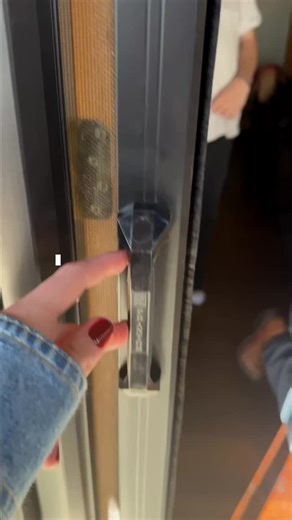 Peyton’s new Phantom retractable screen is a game-changer! 🏡✨ Ready to let the breeze in without the bugs? Comment if you want one too!👇 📹: @thecabinista 🛠️: @hqscreensolutions #phantomscreens #homeupgrades #professionalinstallation #screendoor | Phantom Screens