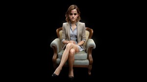 Elegant girl model - Emma Watson - 3D model by klava88