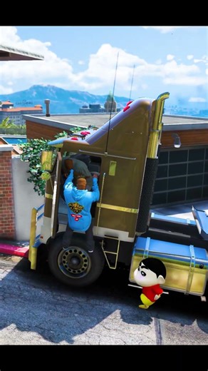 Shinchan 🤣 Saw Futuristic Bike Container 😂 #gta5shorts #shinchan