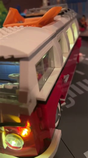 Lego T1 Camper Van takes a trip up to the ski mountain… #lego #funny #diy #automobile