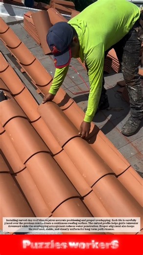 Perfect Roof Tile Installation! 🏠 The Technique Behind a Beautiful Roof
