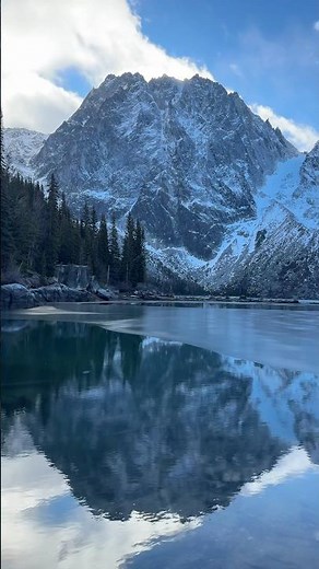Colchuck Lake, Leavenworth Washington 😍 #lake #nature #travel #beautiful #fyp #viral #shorts #hike