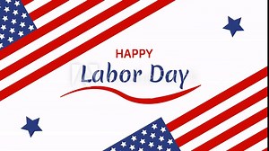 Animated happy labor day background with USA flag. handwriting and stars for poster animation. 4K and Ultra HD animated videos