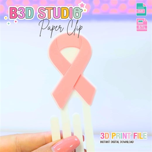 Ribbon Paper Clip 3D Print File (STL & 3MF Digital Download) - Etsy