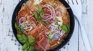 Frittata med mozzarella &amp; parmaskinka